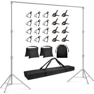 Photo Backdrop Stand, 10x9.2ft Stainless Steel Adjustable Background Stand